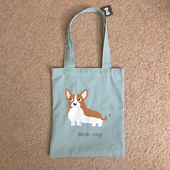 Handbags - Welsh Corgi Shoulder Bag - Sky Blue